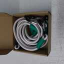 Bungee Cord with Carabiner 24 inch White Heavy Duty, 4-Piece, 5/16 inch Diameter Cord with White Nylon Fiber, UV Resistant