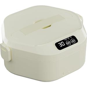 Cordless Electric Lunch Box, Battery-Powered Heated Lunch Box,16000mAh Rechargeable Self-Heating Food Warmer with Smart Timer Function, 1L Extra-Large Capacity for Travel, Camping, Officing