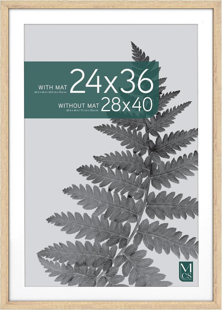 MCS Studio Gallery Frame, 28x40 Inch with 24x36 Inch Mat, Wall Art