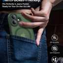 Magnetic Shockproof for iPhone 17 Case,[Full Camera Protection][Compatible with Magsafe][Non-Slip][Mil-Grade Protection] Slim Anti-Yellow Translucent Matte Phone Case for iPhone 17,Forest Green