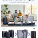 LIGHT FLIGHT Luggage Sets, 3 Piece Durable Suitcase Set with Spinner Wheels, 3 Pcs Hardside Lightweight luggage with TSA Lock, Large Checked Travel Suitcases, 20/24/28 Inch, Black