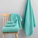 REDKISS Teal Towels Set 6 Piece Cotton Towel Sets with 2 Bath Towels, 2 Hand, 2 Washcloths, 650GSM Hotel Quality, Soft, Highly Absorbent Towels for Bathroom Gym, Ideal Everyday Use