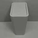 TIPGO Bathroom Trash Can with Lid, 10 Liter/ 2.6 Gallon Slim Garbage Can, Small Trash Bin Waste Basket with Pop-Up Lid for Kitchen, Bedroom, Living Room, Office (Grey)