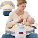 Momcozy CozyPro Nursing Pillow - All Around Lumbar & Arm Support - Safety Guard, Firm & Springy Memory Foam-Stable, Ergonomic Support, Easier Breastfeeding, Wider Cushion, Adjustable, Removable Cover