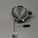 Pour Over Coffee Dripper, LOOFORE Stainless Steel Coffee Filter 1-4 Cup, Metal Cone Filter Paperless Reusable Coffee Filter, Double Mesh Design with Spoon and Cleaning Brush