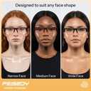 FEISEDY Chic Semi Rimless Blue Light Glasses for Women, Y2K Narrow Rectangular Fake Eyeglasses B0431