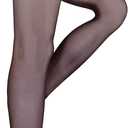 Truform Sheer Compression Pantyhose, 8-15 mmHg, Women's Shaping Tights, 20 Denier, Black, X-Tall