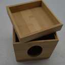 Tissue Box Cover, Bamboo Tissue Box Cover with Storage Tray Square Tissue Box Covers Holder for Bathroom, Bedroom, Dinner Table, Office, Tabletop 6" x 6" x 7.4"