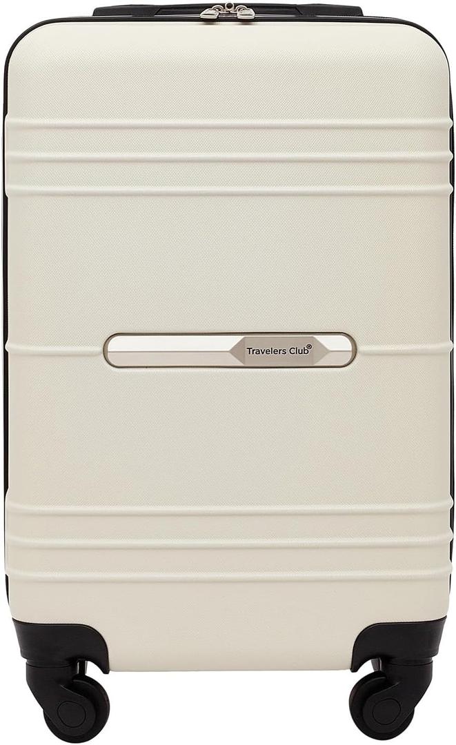 Travelers Club Richmond Spinner Luggage, Bone, Carry-On 22-Inch