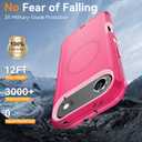 Case Compatible with iPhone 17 Air Case Heavy Duty Shockproof 3-Layer Full-Body Protection Rugged Cover [Compatible with Magsafe] (Pink)