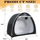 PROLEE Bike Shed 6.6FT, Waterproof Oxford Fabric Storage Tent for 2 Bikes, Outdoor Storage with Window Design, Black