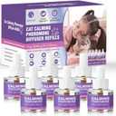 Cat Pheromones Calming Diffuser Refill 6 Pack Multicat Pheromone Diffusers Refills Relieve Anxiety Stress Reduce Spraying Fighting and Scratching for Cats Calm 48ml Fit All Common Diffusers Plug In