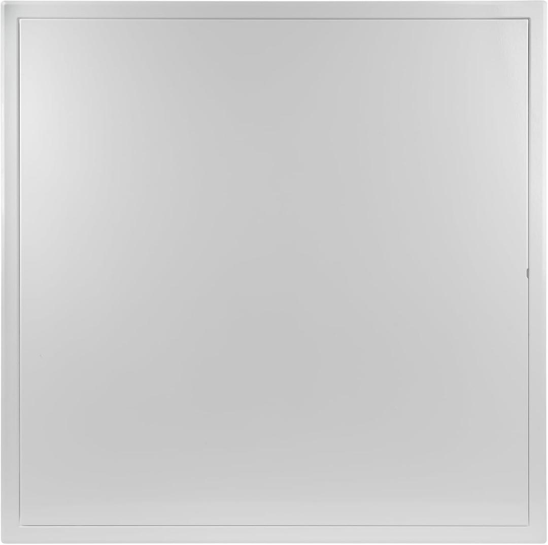 Steel Access Panel - 24" x 24" (23.4x23.4), White Polymer Coating - Indoor Use, Opening Flap, Box Door Lock, Latch, Inspection Hatch - Walls and Ceilings
