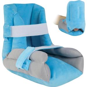 Heel Protectors Cushions for Heel Pain and Pressure, Adjustable Foot Support Pillow to Relief Bed Sores and Ulcers for Bedridden Patient (Blue)