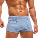 Taddlee Swimsuits Men's Swim Boxer Trunks Sexy Swimwear Square Cut Board Shorts, S