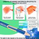 LBW Professional Watercolor Pencils for Adult Coloring Books, 72 Blendable Watecolor Pencils Set for Artists Beginners, Water Soluble Colored Pencils Wet or Dry
