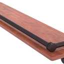 Allied Brass CL-1-22-GAL-IRW Carolina Collection 22 Inch Gallery Rail Wood Shelf, Antique Bronze