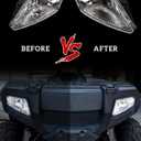 SAUTVS Headlight Housing for Polaris Sportsman 500 2005-2010, Front Left & Right Head Lamp Lens Head Light Covers Bezels for Polaris Sportsman 500 HO EFI TOURING 2005-2010 Accessories (2PCS)