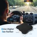 Wedge Car Seat Cushion for Better Visibility & Sciatica Pain Relief - High Density Memory Foam, Non-Slip Ergonomic Car Seat Cushion for Driving, Universal Fit for Car, SUV,Truck & Tractor