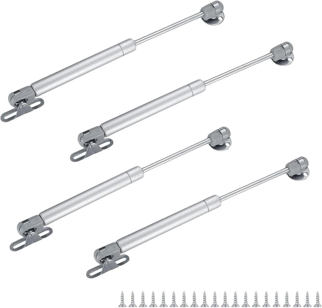 4 Pack 100N/22Lb Gas Struts - Gas Springs for Lift Support,Lift top Hinges lid Support Hinge， Toy Box lids, and Safety Lift Shocks for Toy Box, RV Cabinets, and More