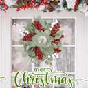 4 Pcs Christmas Artificial Christmas Eucalyptus Wreath 10 Inch Greenery for Front Door Cabinets Indoor Outdoor Wall Decor Christmas Wall Home Kitchen Porch Window Decoration