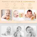 Baby Sensory Teething Toys, Baby Montessori Teether Toys for 0 3 6 9 12 18 Months, Silicone Tummy Time Toy with Rattle Ball for Newborn Infant, Learning Delopmental Gift for Boys Girls, Brown