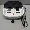 Collapsible Heated Foot Spa with Bubble and Red Light Temperature Control Foot Bath Massager and Soaking Tub Featuring 8 Shiatsu Massage Rollers Pumice Stone and Built-in Timer Ideal Gift for Wife,Mom