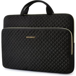 BAGSMART 13-Inch Laptop Sleeve, Black, Polyester