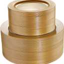 102 Pieces Solid Gold Disposable Plates, Gold Plastic Plates Premium Plastic Party Plates Includes: 51 Dinner Plate 10.25 Inch and 51 Salad/Dessert Plate 7.5 Inch for Wedding & Party