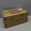 SENTVEND 16 Oz Drinking Glasses with Bamboo Lids and Glass Straw - 8 Pcs Glass Cups Beer Ice Coffee Glasses Cute Aesthetic Cup Great for Coffee Bar Accessories Include 2 Cleaning Brushes