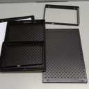 SONGMICS Spice Racks, Set of 4 Metal Cabinet Shelf Organizers, Countertop Organizers, Shelf Risers, Stackable, Expandable, Brown UKCS06BR