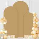 MODFUNS Brown Arch Cover 4&5&6ft Spandex Wedding Arch Covers Set of 3 Khaki Arch Backdrop Stand Covers Double Sided Arch Frame Cover for Wedding Baby Shower Banquet Reception Decoration