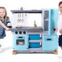 Step2 Cooking Time Kids Kitchen Playset, Indoor/Outdoor Kitchenette, Interactive Play with Lights and Sounds, Made of Durable Plastic, Includes 23 Piece Toy Accessories, for Toddlers 2+ Years Old