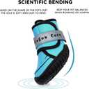 Dog Shoes for Small, Medium and Large Dogs - Waterproof for Rainy Days, Fit for Winter Snow and Hot Summer Roads, with Anti-Slip Soles for Indoor Hard Floors (Blue, Size 5)