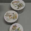 Metal Cookie Tin with Lid For Gift Giving Vintage Design Set of 3 Small Medium Large Gift idea for Storing Patisseries, Snack, Chocolate, Easter, Special Occasion, Holidays Doesn't Seal