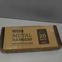 Zober Pants Hangers Non Slip - 20 Pack Open Ended Pants and Jean Hangers for Closet - Space Saving Clothes Hanger - Strong, Durable, Metal Pant Hangers (Black) (Chrome)