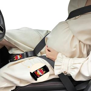 kragenis Cushion Bump Strap Adjuster for Seat Comfort-Lock Type Strap-Seat Adjuster for Protecting Belly of Mothers and People in Abdominal Discomfort(Black)