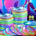 LED Light Up Bracelets for Kids & Adults, 50 Pcs Glow in the Dark Party Favors, Rave & Concert Accessories  Bulk Glow Stick Bracelets for Halloween, Birthdays, Mardi Gras, Festivals
