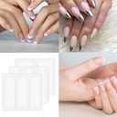 French Manicure Strips Nail Art Stickers French Tip Nail Stickers Self-Adhesive Nails Tips Guides for Women Manicure DIY Decoration Stencil Tools (3 Moon Shape Design,24 Sheets,792 Pieces)