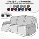 VANSOFY Recliner Sofa Covers, 8-Pieces Stretch Recliner Couch Cover Soft Jacquard Reclining Slipcover Furniture Protector with Elastic Bottom for Kid, Pets (3 Seat,Chocolate)