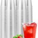 Munfix 500 Pack 7 Oz Clear Plastic Cups, Disposable Drinking Cups, Plastic Party Cups, Transparent Plastic Cups Bulk for Birthday Parties, Picnics, Ceremonies, and All Events