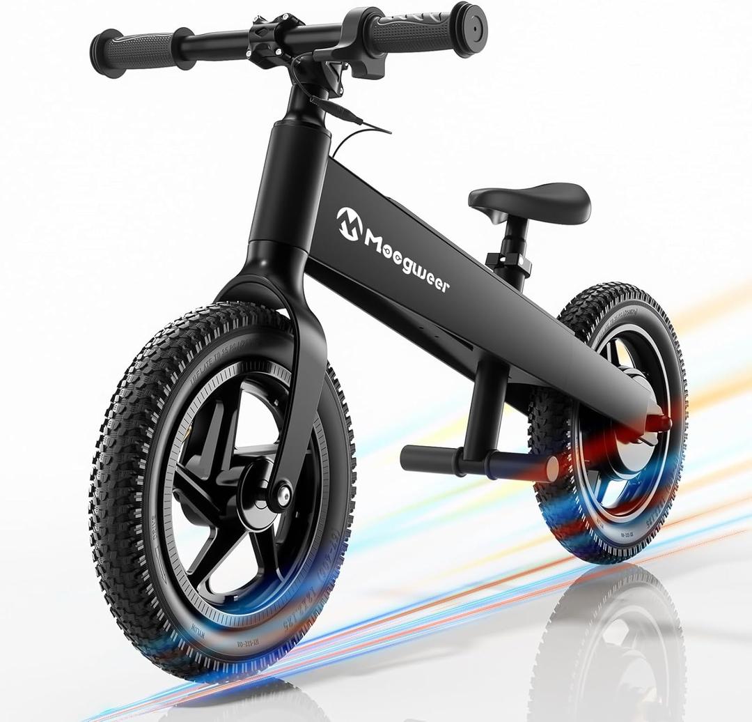 Electric Bike for Kids, Electric Balance Bike for Ages 3-8 Years Old,Kid Electric Motorcycle with 2 Speed Modes,Push-Button Brakes,12 Inch Dirt Off-Road Tire and Adjustable Seat