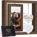 30 Year Anniversary Picture Frame Gifts, 30th Anniversary Wedding Gifts for Husband Wife Couple Him Her Parents Men Women, 30th Thirty Year Thirtieth Anniversary Personalized Wood Gift