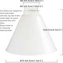 Permo Lighting Fixture Replacement Funnel Flared White Glass Shade