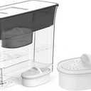 Waterdrop Slim Water Filter Dispenser, Large 35-Cup, 200-Gallon Long-Life, 5X Times Lifetime, Reduces Chlorine and More, BPA Free, Black (2 Filter Included)