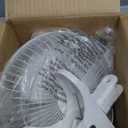 Comfort Zone CZ6XMWT 6 2-Speed Combo Clip or Desk Fan with Removable Base, Strong Clamp for Firm Grip, Suitable for Bedroom, Office, or Dorm Room, White