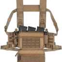 Tactical Chest Rig with 5.56/7.62 & Pistol Magazine Pouch Holders, Wing & Molle Dangler Pouches