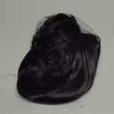 ColorGround Short Black Purple Cosplay Wig with 2 Buns for Women Halloween Party Costume