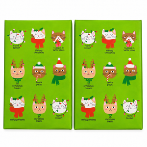 2 x Feline Festive Gift Card Holder