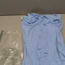 Womens Sleeveless Sexy V Neck Summer Dress for Women Casual Flowy Beach Club Party Spaghetti Strap Mini Short Dresses (Large, Light Blue)